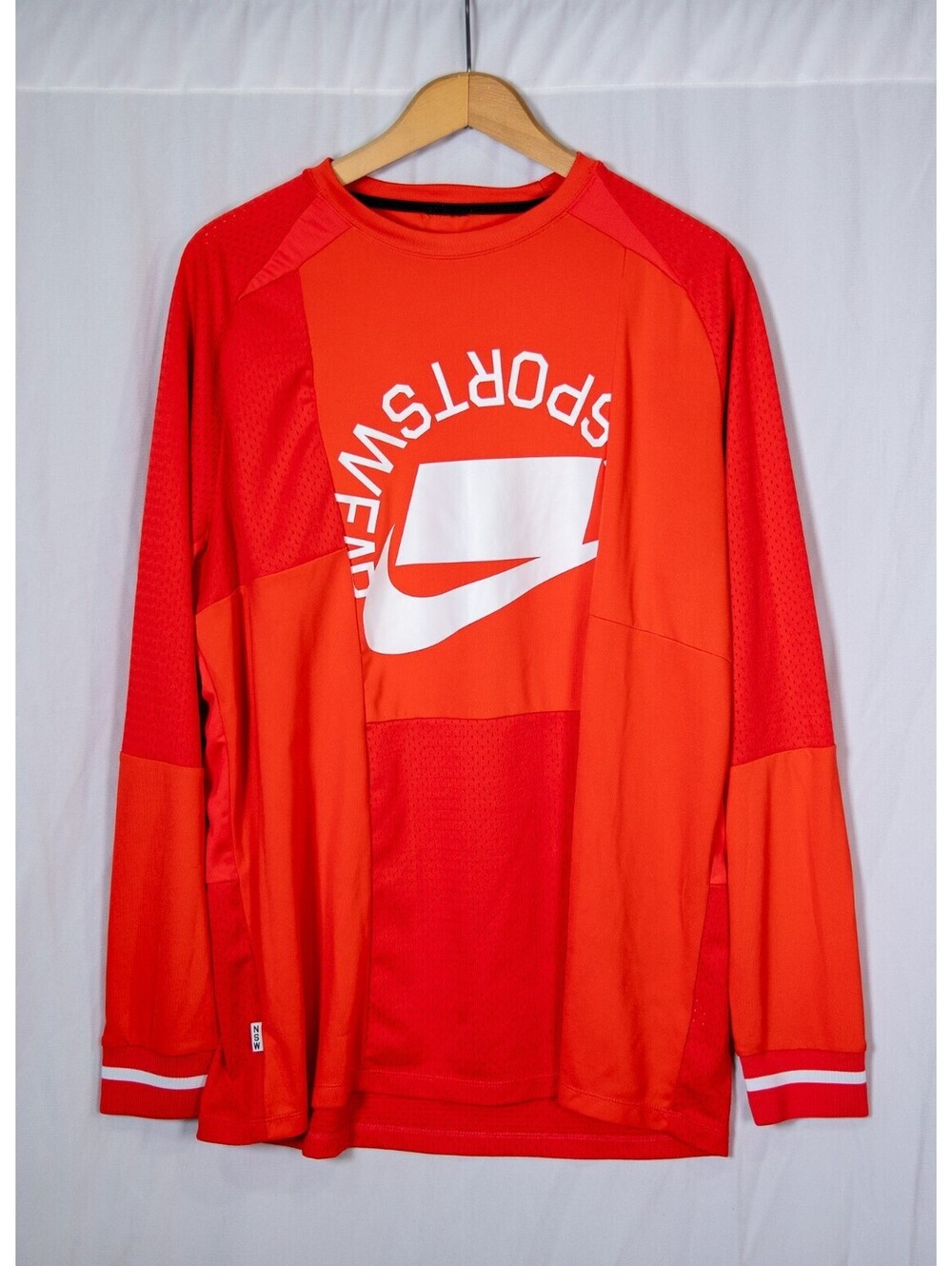 Nike Sportswear Blocked Logo Long Sleeve Shirt NSW AR1960-696 Mens Size XL
